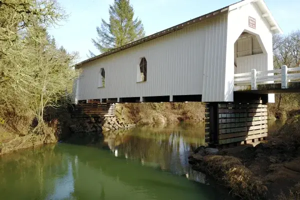 Hoffman Bridge — aerial approach