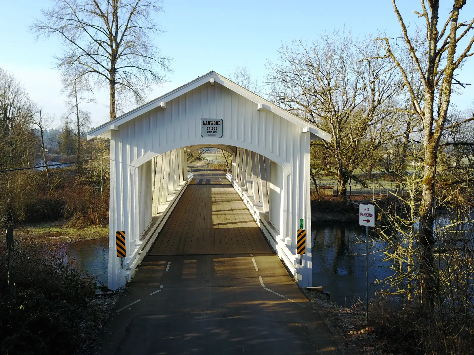 Larwood Bridge aerial — January 2017, the first trip