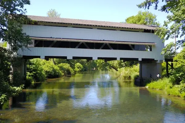 Unity Bridge — aerial approach