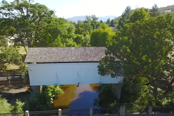 Antelope Creek Bridge — aerial view