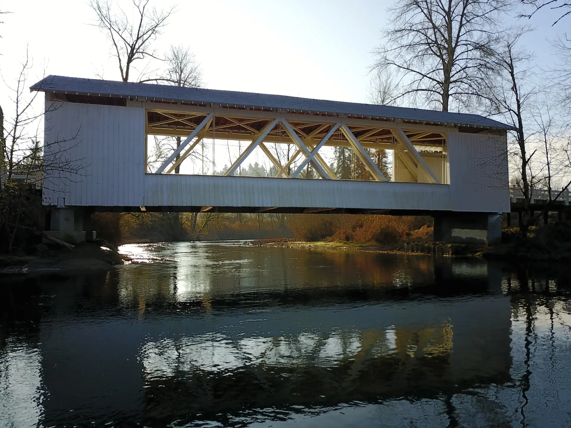 Larwood Bridge — river reflection