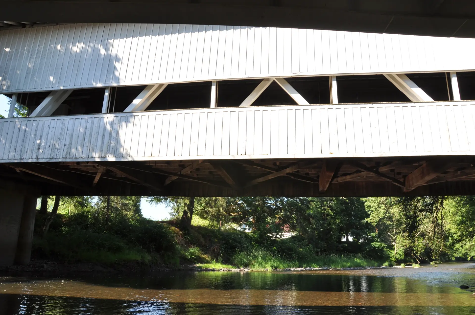 Crawfordsville Bridge — downstream view