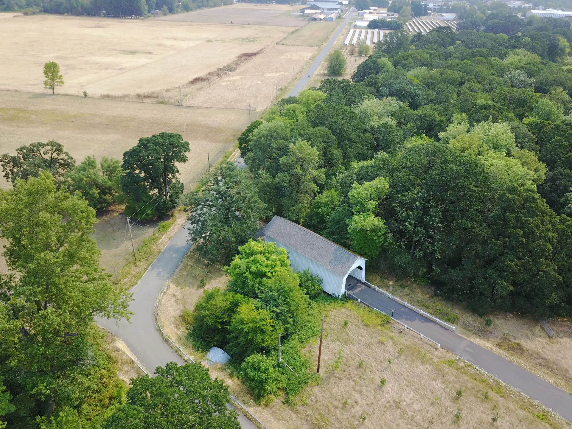 Irish Bend Bridge — aerial overview