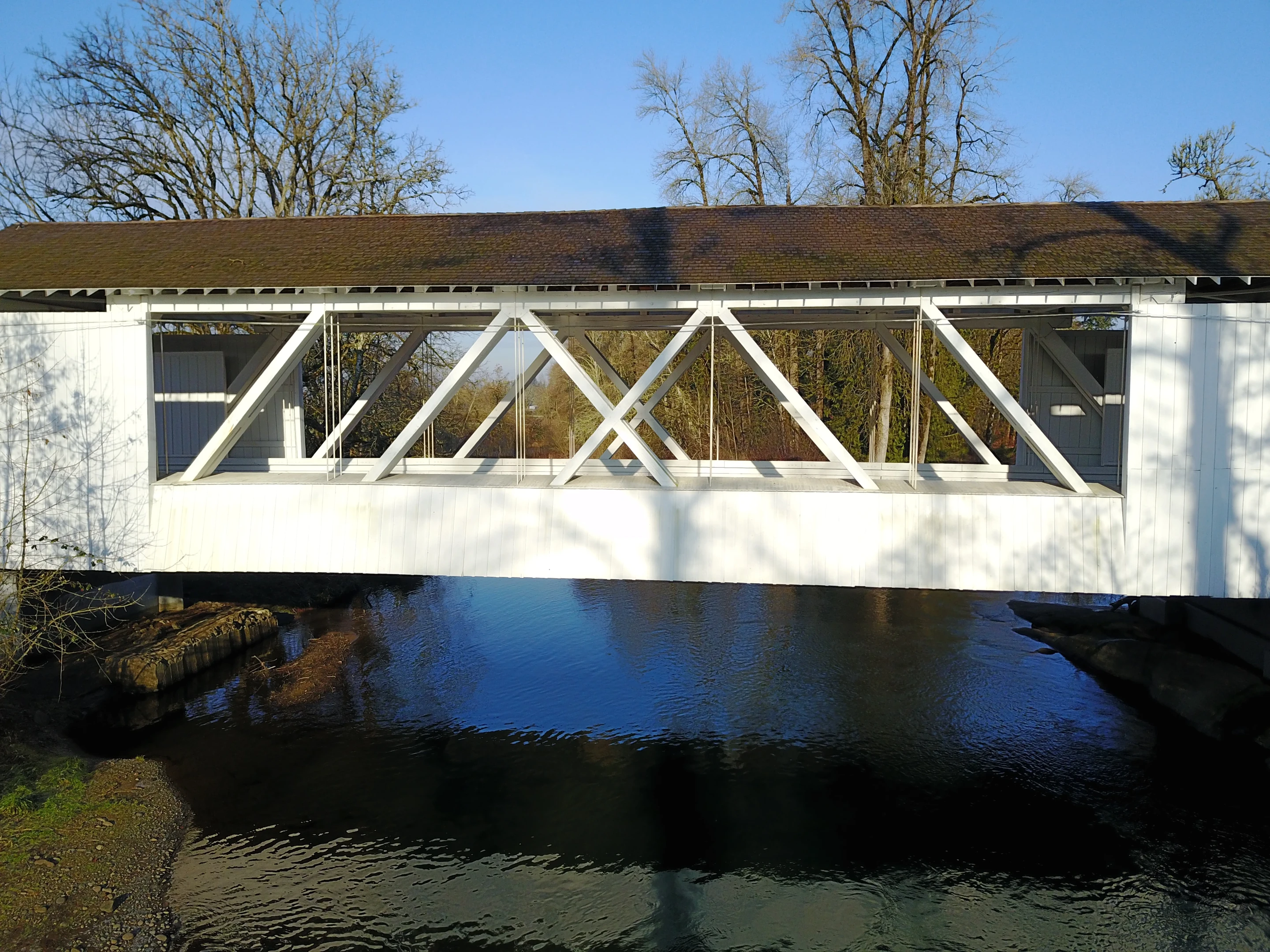 Larwood Bridge — aerial side view