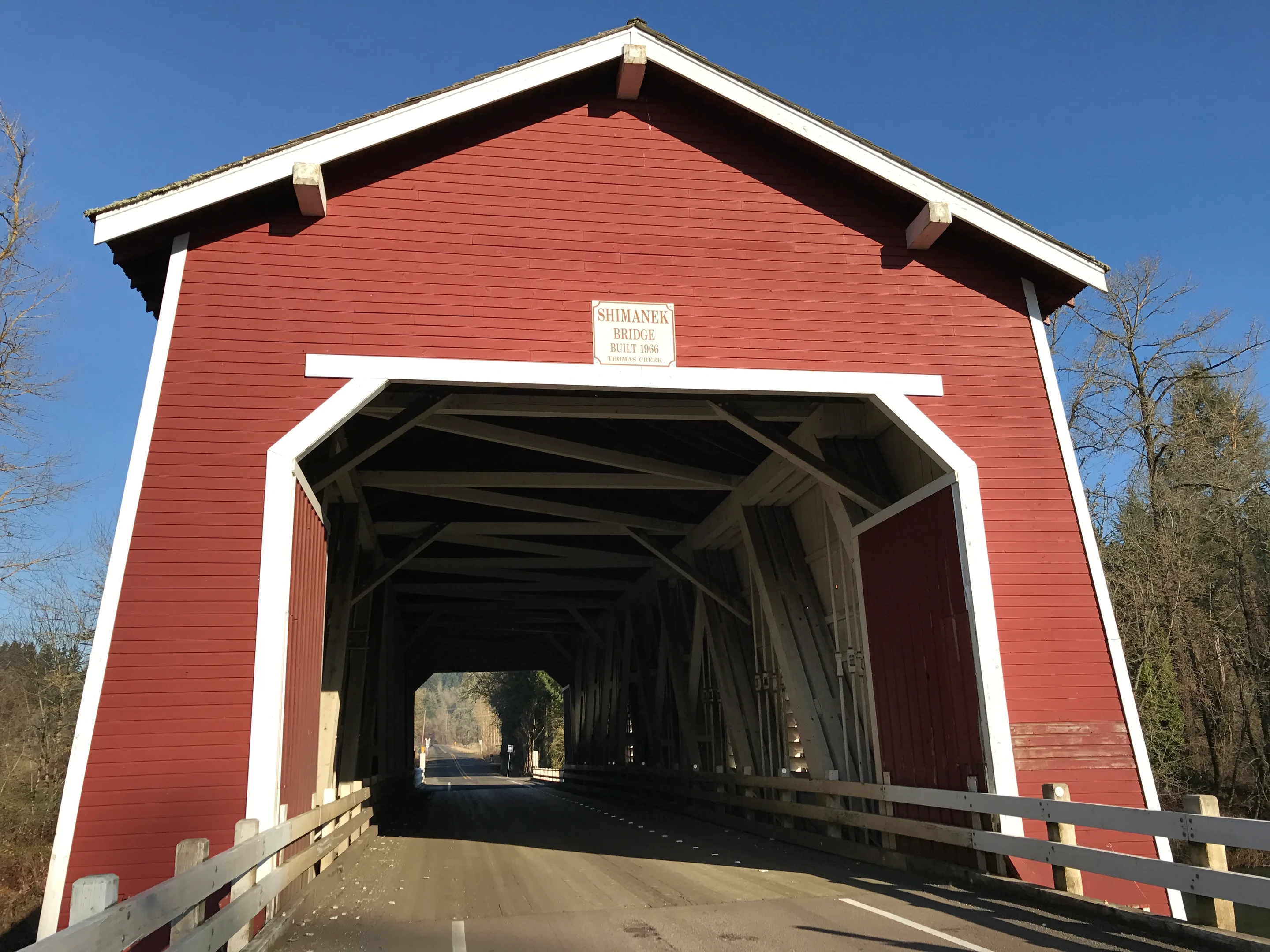 Shimanek Bridge — three-quarter view