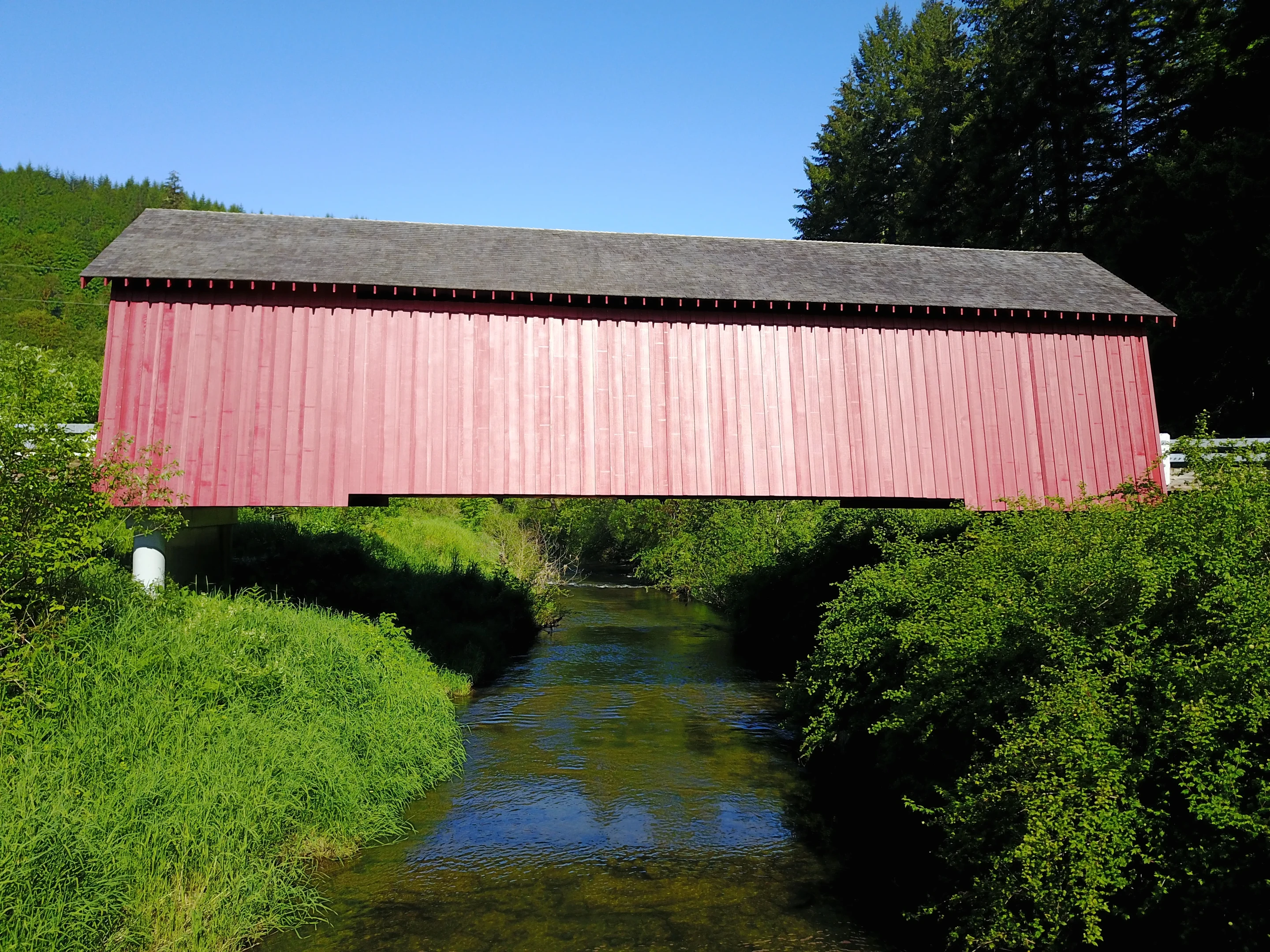 Fisher Bridge — aerial approach