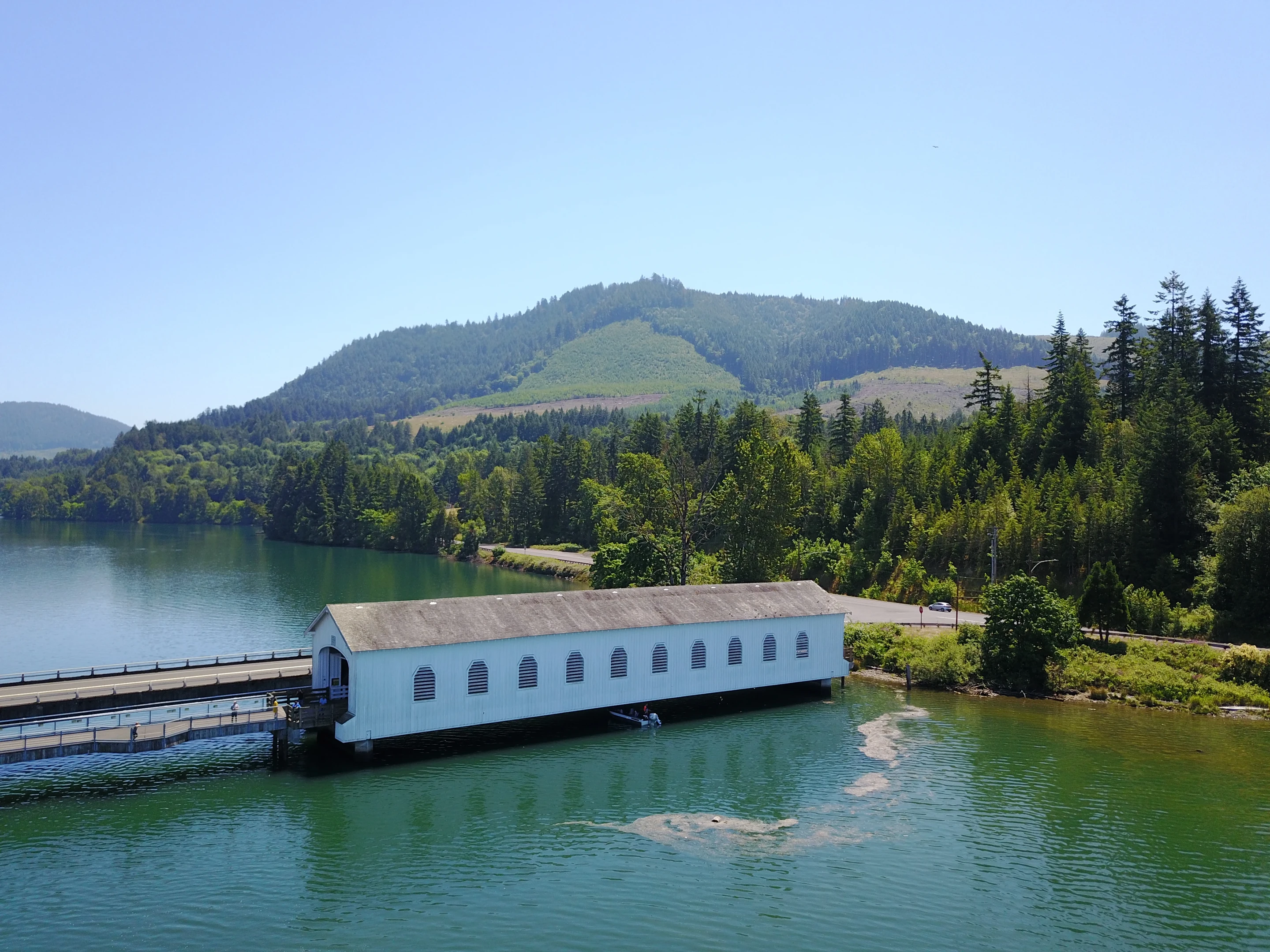 Lowell Bridge — aerial overview