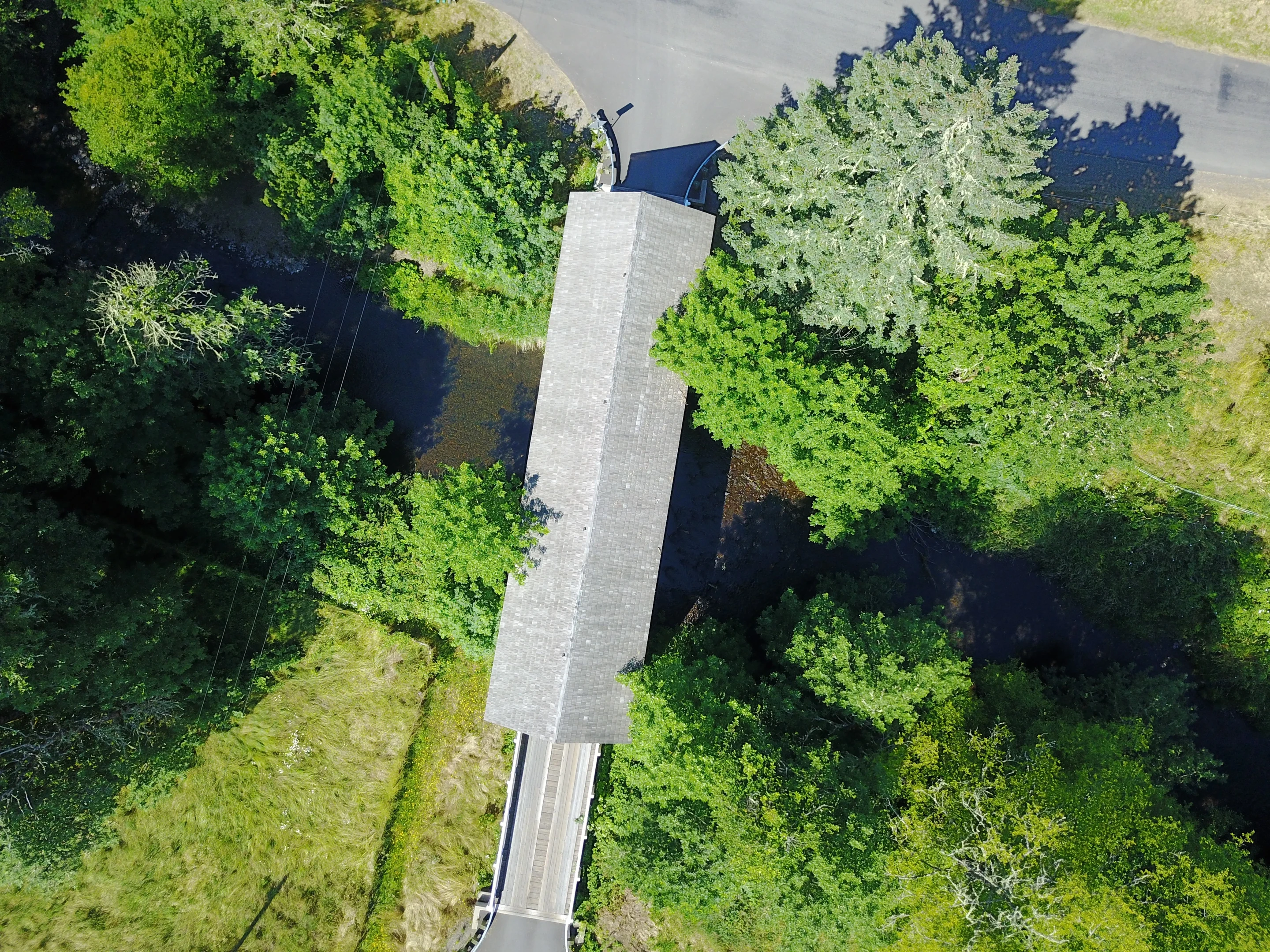Parvin Bridge — aerial approach