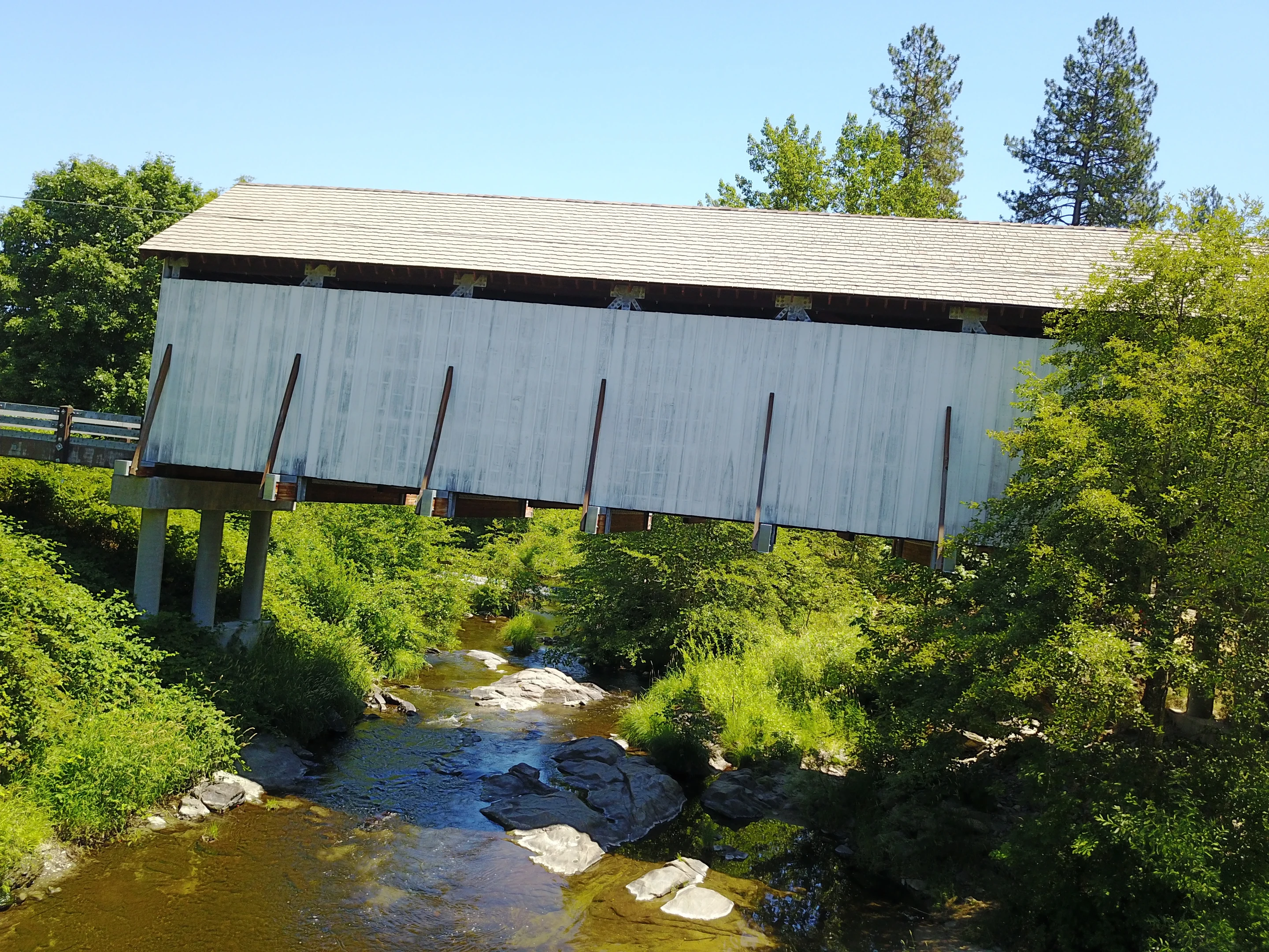 Wimer Bridge — aerial approach