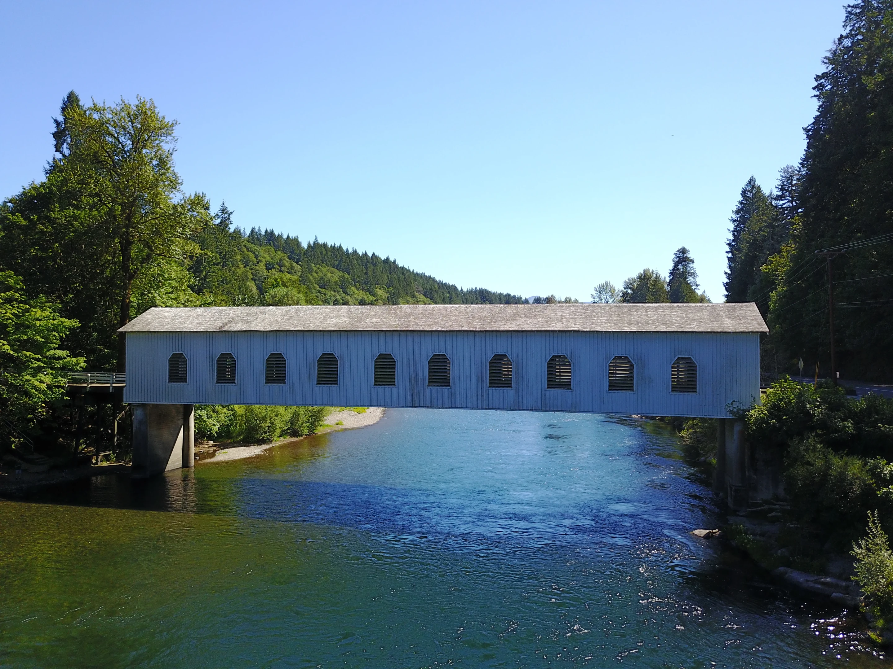 Goodpasture Bridge — aerial overview