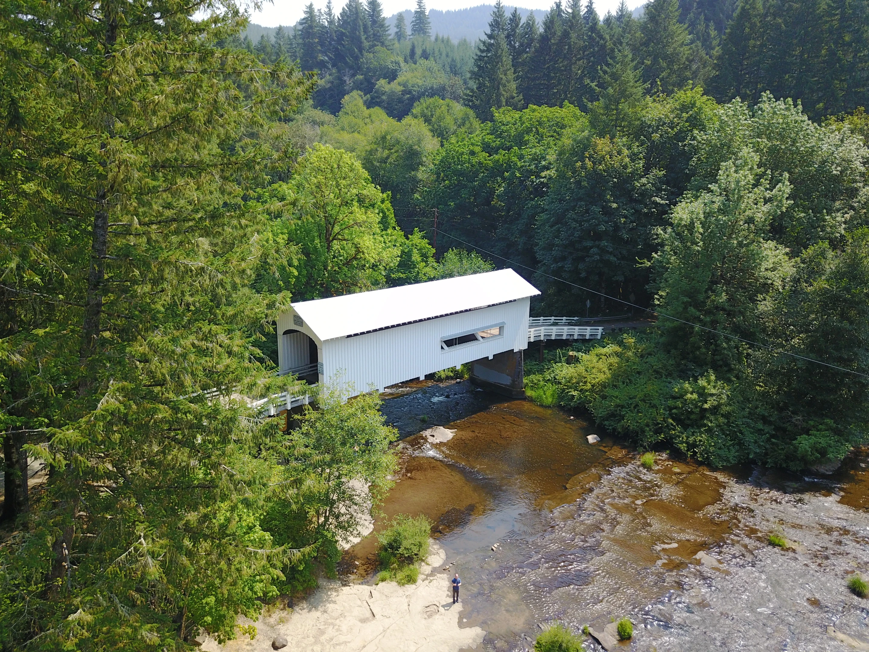 Wildcat Creek Bridge — aerial approach