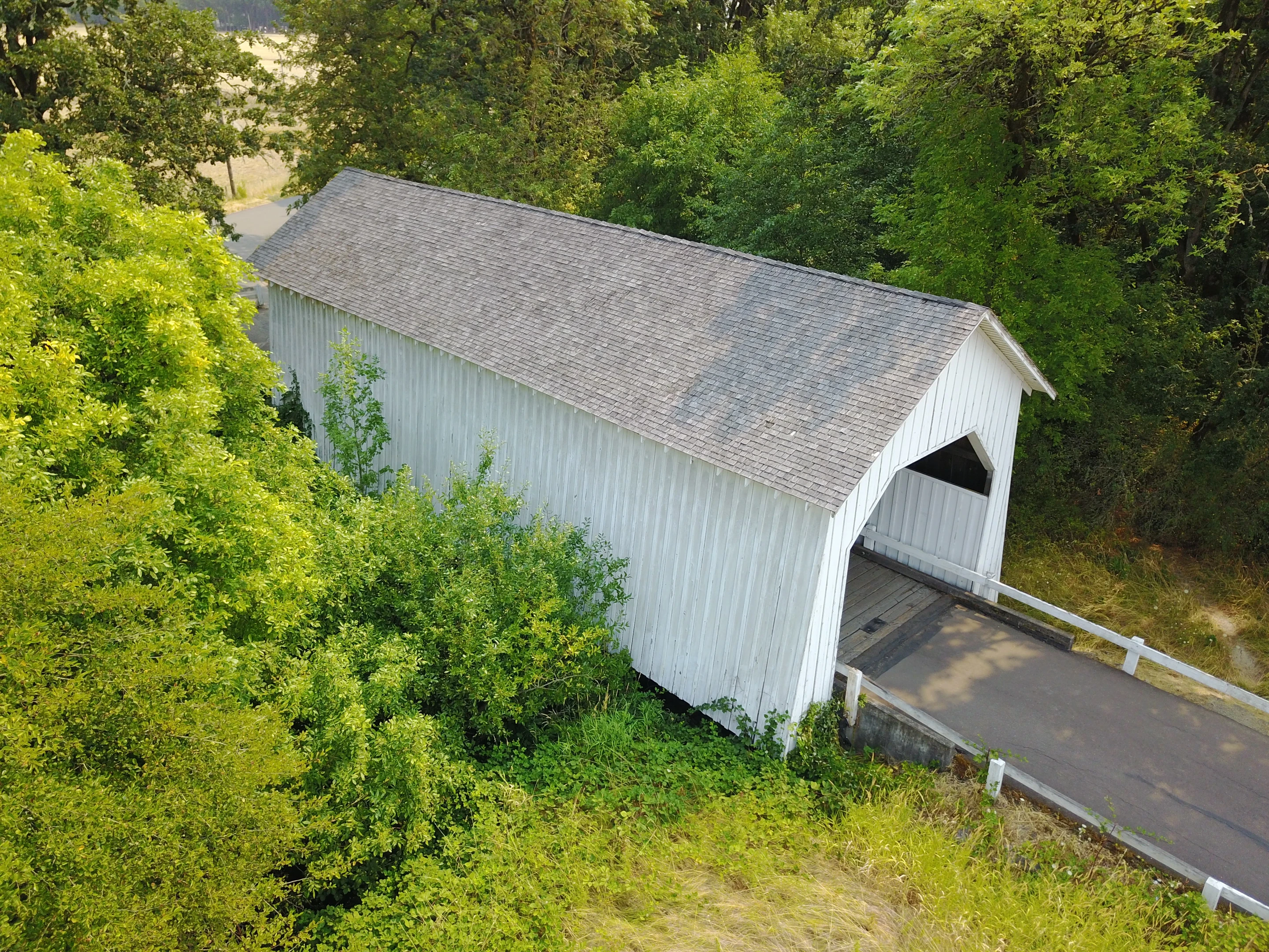 Irish Bend Bridge — aerial view