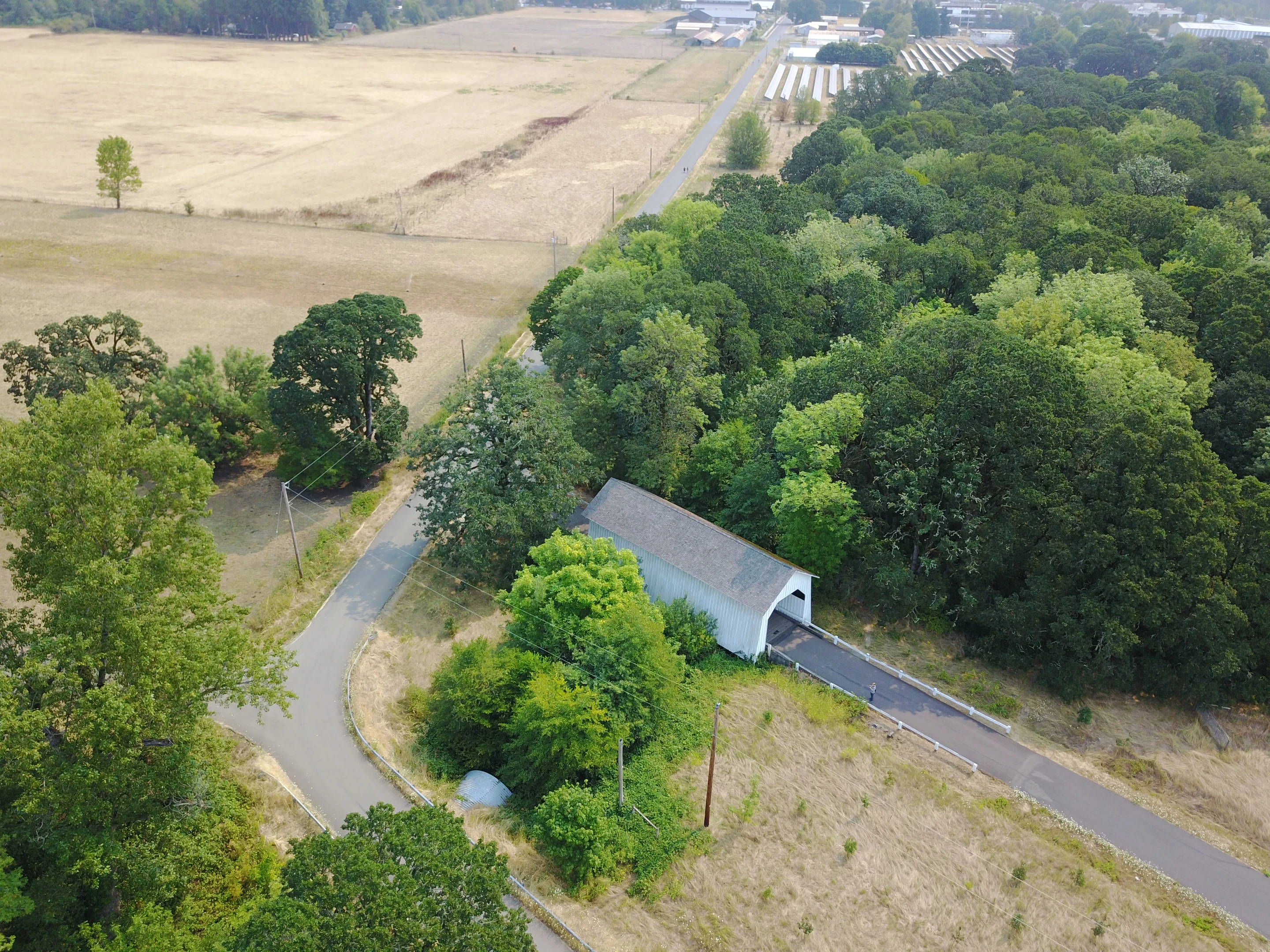 Irish Bend Bridge — aerial overview