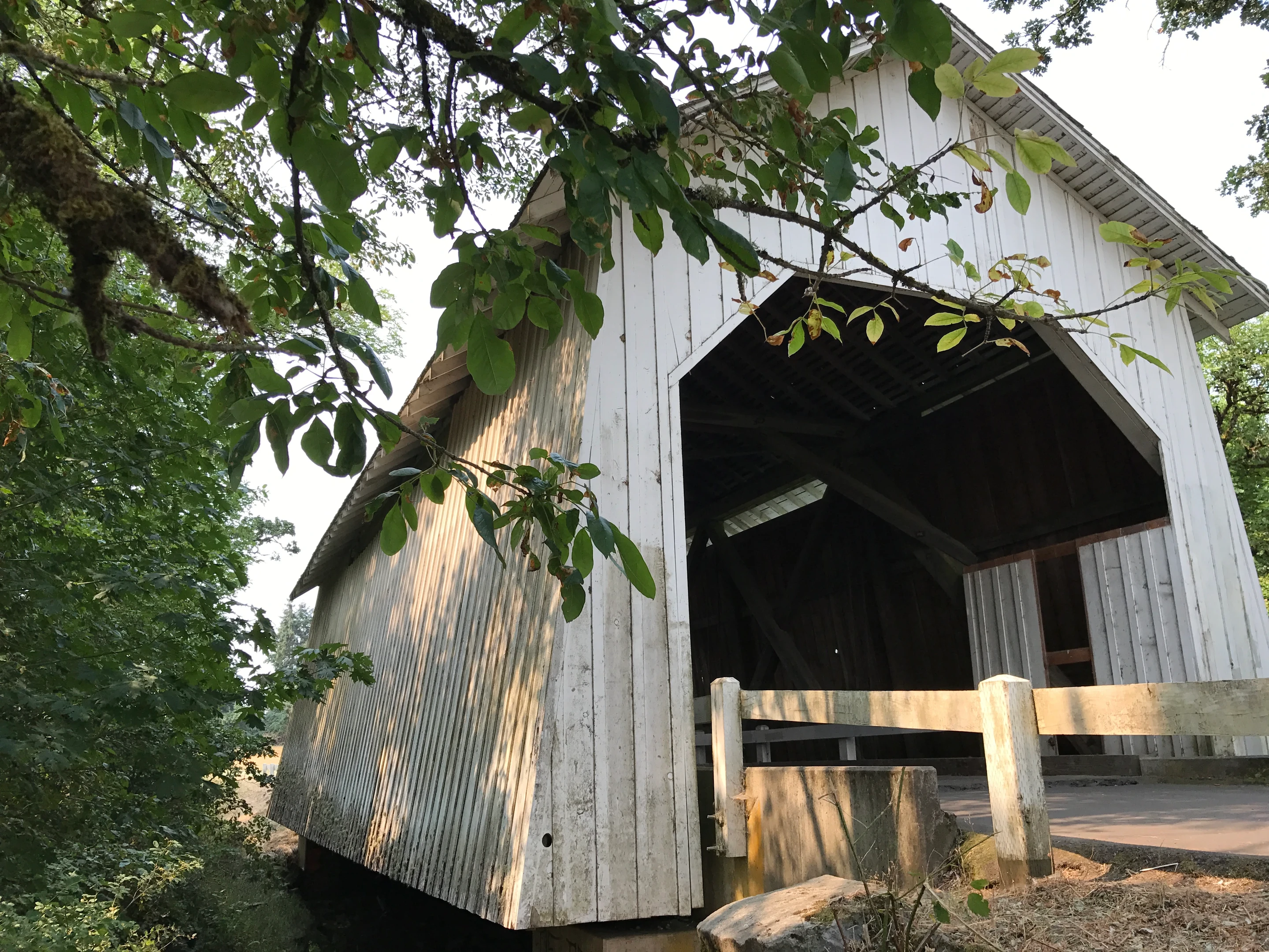 Irish Bend Bridge — three-quarter view